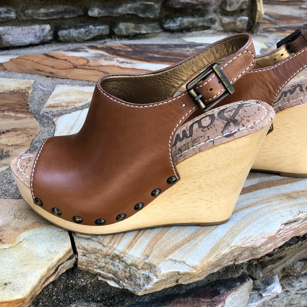 Sam Edelman Leather Wedge Sandal size 6.5